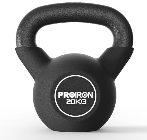 PROIRON Kettlebell, Kugelhantel mit hochwertiger Neoprene Coated, 20 kg | Bodenschonend | Schwunghantel Rundgewicht Neopren