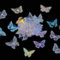 45 Stück Holografische Schmetterling Aufkleber Transparent Schmetterling Sticker Set Wasserdichte Glitzer Aufkleber für Scrapbooking Tagebuch Fotoalbum Kalender Wasserflasche Handyhülle Sammelalbum