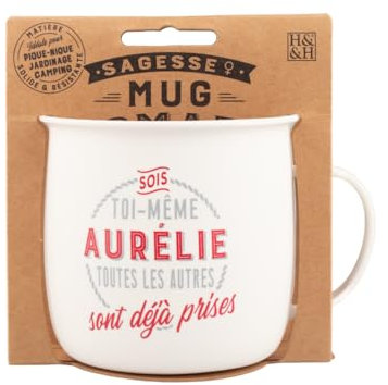 Mug Nomade - Mug à thé et café personnalisé Aurélie - Cadeau pour Femme