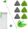 Wall Cleaner Triangle Mop with 82'' Long Handle - Wall Scrubber, Cleaning Washer Tool with 6 Microfiber Chenille Duster Pads for Clean Walls, Ceiling, Windows, Floors, Baseboards (82‘’)