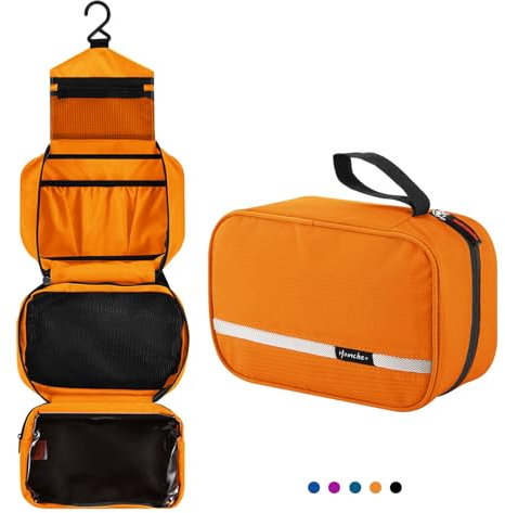 homchen Hanging Travel Toiletry Bag, Waterproof Folding Portable Cosmetic Wash Bag for Men and Women