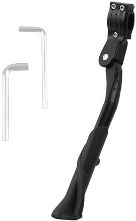 Nivofu Fahrradständer aus Aluminium, 24-29 Zoll Höheverstellbar Fahrrad Ständer, Rutschfester, Universal Seitenständer, Fahrrad Ständerfuß für Mountainbike, E-Bike, Trekking, Rennrad, Schwarz
