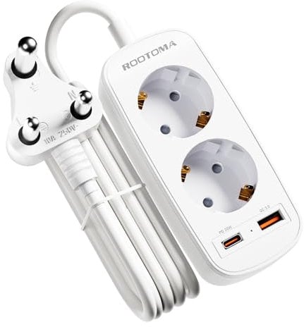 Adattatore per Sud Africa con PD20W USB Caricatore Rapido Caricatore Da Viaggio Namibia, Adattatore Da Viaggio Sud Africa, Namibia, Lesotho, Mozambico, Botswana, Lesotho, Cavo da 1,5 m, Tipo M