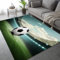 DILANI Fußball Kurzflor Teppich Matten rutschfeste FußMatte Kinderteppich Modern 3D Sport Kinder Spielteppiche FüR Schlafzimmer Flur Wohnzimmer Boden Teppich 140x200 cm