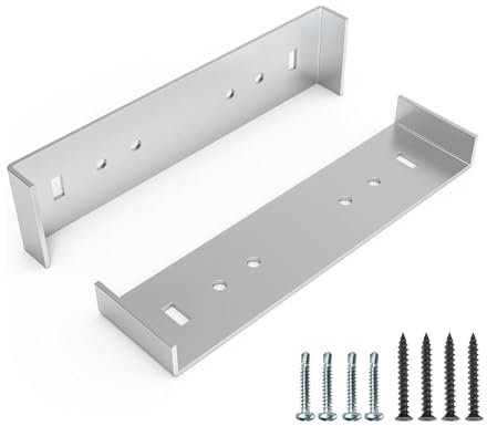 Zuasdvnk Supporti per cassetta delle lettere per posta, tagliere di montaggio per cassetta delle lettere, 2 pezzi, robusto supporto per montaggio della cassetta delle lettere, argentato,