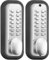 ANNFUZ 100% Mechanical Keyless Entry Door Lock Knob, Double-Sided Keypad and Knob for Outdoor Gate Door Lock,Combination Front Gate Lock Set for Outdoor Fences,Garden,No Battery (Pearl Chrome)