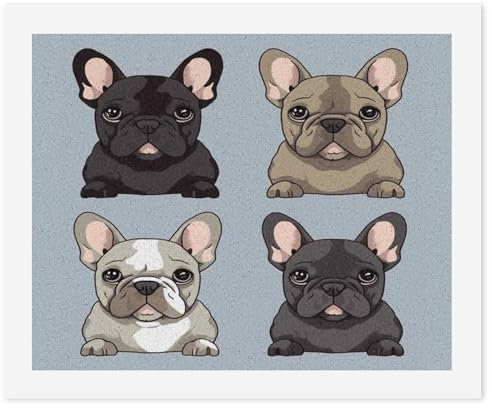 YHEGBFD Peinture par numéro, bouledogue français, peinture numérique, belle peinture par numéros, peinture par numéros pour adultes