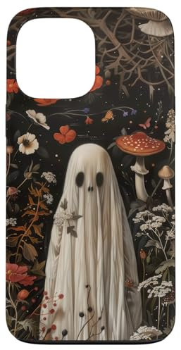 Spooky Ghost & Flowers - Grunge Goth - Cute Spooky Cottacore Case for iPhone 13 Pro Max