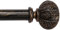 Curtain poles 120 to 300 cm Diameter 1inch curatin rod 48 to 120 inches Adjustable curtain track Black, curtain brackets, ball finials and Fitting kits included.