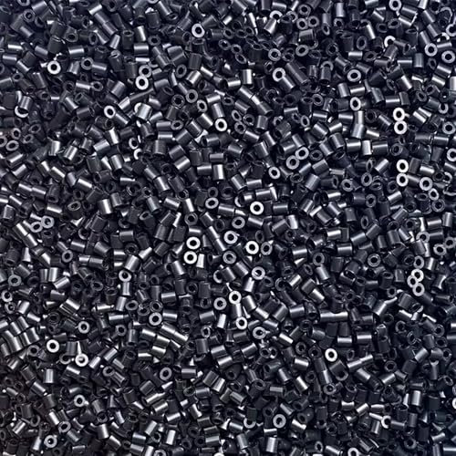 OEEKOI 1000+Pcs Fuse Beads - 5mm Melting Beads Fusion Beads Bulk Iron Beads for Crafts, Ideal for Christmas Birthday Gifts, Black