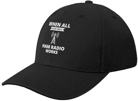 KOSOEII Baseball Cap Amateur Ham Radio Operator Humor Gift Baseball Cap dad hat Snap Back Hat Black Snapback Cap Golf Men Women's