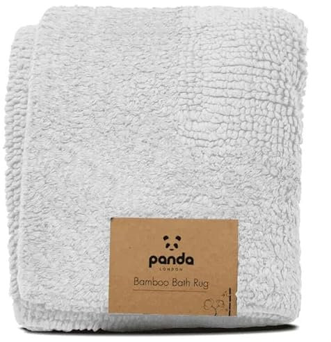 Tapis de bain en bambou - Blanc pur