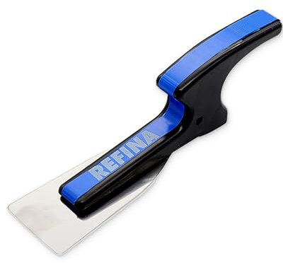 REFINA SUPERSKIM Mini Plastering Spatula for Drywall & Airless Plasters - 1.5 (40mm) Flexible Skimming Spatula w/ 0.3mm Stainless Steel Blade & Ergonomic ‘Z’ Handle - Finishing & Plastering Tools