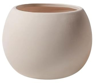 Pots de Fleurs Petit Pot de fleur en céramique Beige, jardinière ronde de table, Pot de plantes de jardinage, conteneur for la maison et le bureau, décoration de balcon Jardinieres Exterieur