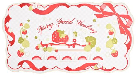 GeekShare Kawaii Tappetino per mouse in gomma antiscivolo, tappetino per mouse da gioco, grande tappetino da scrivania impermeabile per gaming, home office, lavoro, fragole con crema