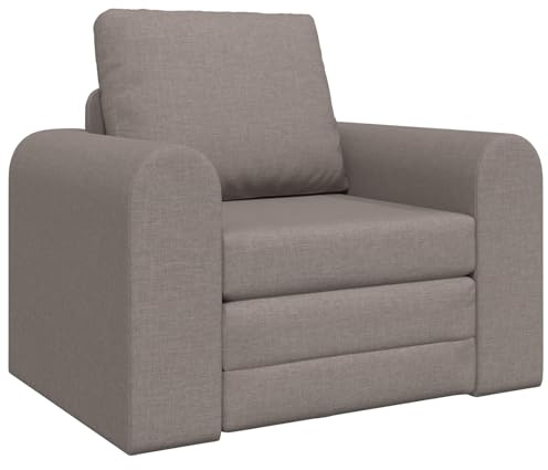 vidaXL Sofa Bett Taupe 98 x 71 x 83 cm Stoff, Moderne Armchair, robuster Lesestuhl, gepolstertes Wohnen, stilvolle Möbel, glatter Textur-Finish