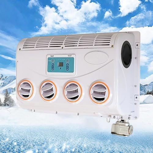 Condizionatore d'Aria per Camper 12V/24V Portatile Climatizzatore per Auto con Conversione di Frequenza Intelligente, Regolazione a 5 velocità, per Roulotte Camper Campeggio Barca Bus,12V