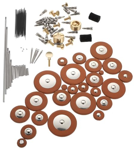 HAMPPLIES Saxophon Reparaturwerkzeug Satz für Altsaxophon aus Metall und Schaffell Selbstgemacht Ersatzteile zur Wartung und Reparatur Beschädigter Teile für Blasinstrumente Zufällige Farbe