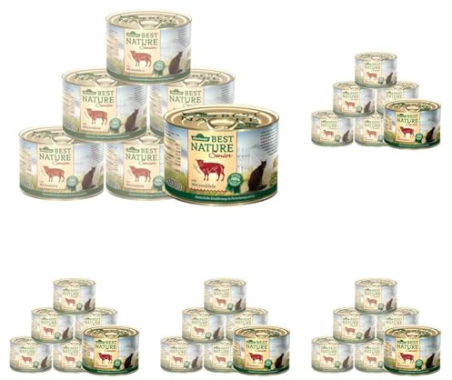 Dehner Best Nature Katzenfutter Senior, Lamm und Weizenkleie, 6 x 200 g (1.2 kg) (Packung mit 5)