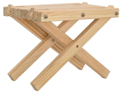 DELUKE Skandinavischer Balkontisch Holz Enno - Beistelltisch aus Kiefernholz | Kleiner Gartentisch Wetterfest Tisch für Terrasse