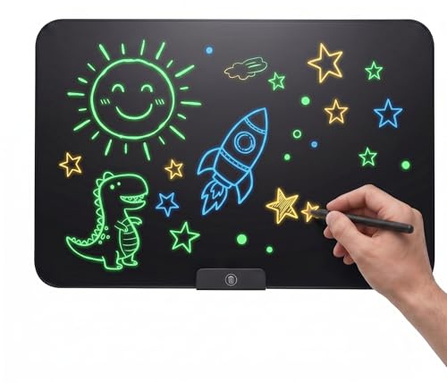 22 Inch Extra Large LCD Writing Tablet, Type-C Rechargeable Drawing Pad for Kids and Adults, Giant Electronic Doodle Board, Reusable Digital Whiteboard for Home Office & Gifts (Black)