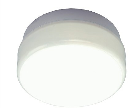 ASD AC/WL100 Circular External Bulkhead Light Fitting - White Base