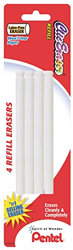 Pentel Refill Eraser for Clic Eraser, Pack of 4 (ZERBP4-K6)