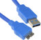 kenable USB 3.0 SuperSpeed A Male to 10 pin Micro B Male Cable BLUE 2m [2 metres]