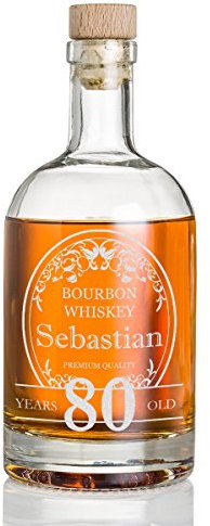 polar-effekt Whiskyflasche mit Gravur - Whisky Geschenke für Männer Vatertagsgeschenk - Whiskey-Karaffe mit Korken - Dekanter für Mann Personalisiert - Geburtstagsgeschenk - Motiv Ornamente im Kreis