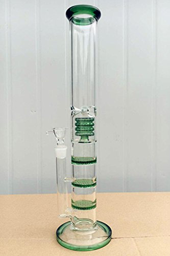 2016 grün Glas Bong Best Percolator Öl Rigs 3 Wabe und Birdcage Erzeugung Trad. Wasserpfeifen 18,8 mm Gelenk Recycler Glas Wasser Rohre