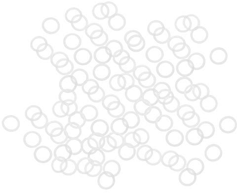 sourcing map Packung mit 100 Silikon O-Ring VMQ Dichtungring für Kompressor Ventil Rohr Ersatz 11mm Außendmr. 8mm Innendmr. 1,5mm Breite weiß