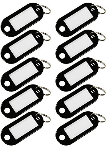 HMF 1900-02, 10 x Schlüsselanhänger groß, schwarz