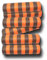 Luftschlangen orange schwarz 6er-Set - 6 Rollen à 4m - vielfältig einsetzbar für Halloween, Mottopartys, Fasching, Karneval, Silvester, Geburtstag