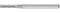 PFERD HM-Frässtift, Zylinderform ZYAS mit Stirnverzahnung, Zahnung 3 PLUS, Frässtift-ø 2mm, Schaft-ø 3mm, Länge 40mm, 21200183 – für universelle Anwendungen auf den wichtigsten Werkstoffen