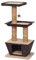 Croci Natural Betulla - Tiragraffi per gatti adulti, con materiali naturali, con cuccia per gatti, sedute, cuscini, parti graffiabili, 45x35x98,5 cm