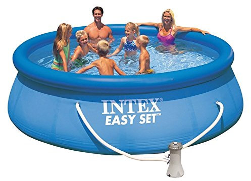 INTEX Aufblasbarer Pool Easy Pool Set 457 x 122 cm + Filterpumpe für den Garten