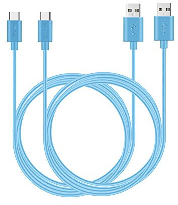 MaGeek® (Lot de 2, 1,8m Câbles USB Type C vers USB 2.0 Extra Long de Données et Charge pour Samsung Galaxy S8, S8 Plus, Nexus 6P, LG G6, new MacBook, Google Pixel XL, OnePlus et plus (Bleu)