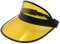 Freak Scene Retro Schildkappe - Sun Visor Cap - 80s Poker Visier Mütze - Farbe: gelb-schwarz