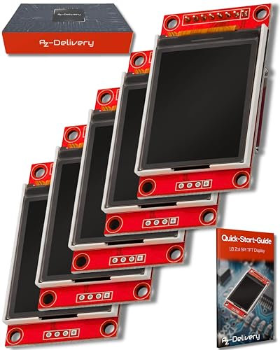 AZDelivery 3 x 1,8 Zoll SPI TFT Display ST7735 mit 128 x 160 Pixeln kompatibel mit Arduino und Raspberry Pi inklusive E-Book!