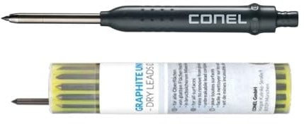 CONEL Baumarker Profi Tieflochmarker inkl. Minenset VPE 12 Stk. Graphitmine schwarz