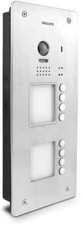 PHILIPS Platine de Rue 8 Boutons WelcomeHive Pro 531029 – Visiophone collectif RFID pour Habitat collectif avec caméra 105° et sécurité renforcée
