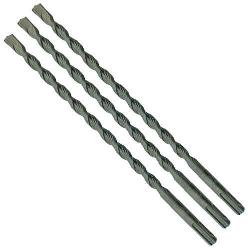 3 x SabreCut SDSE10_3 10mm x 460mm PGM Approved SDS Plus Drill Bits for Stone Concrete Brick