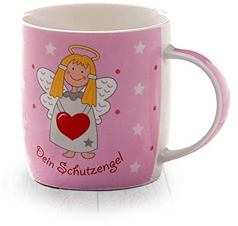 Heaven and Angels Schutzengel Tasse (zartes rosa) - Geschenkidee von heavenandangels - Glücksengel Glücksbringer Schutzengeltasse Engel Kaffee Tee Teebecher Kaffeetasse Becher