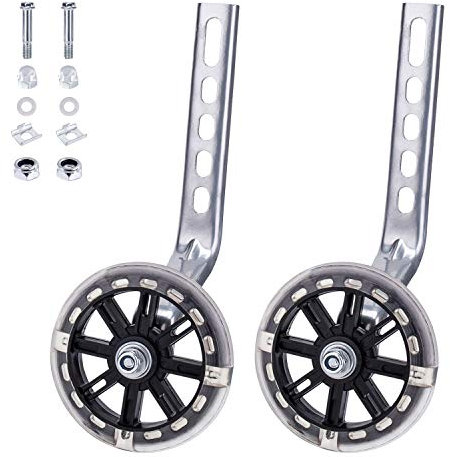 NONMON Universal Stützräder für Kinder 12 14 16 18 20 Zoll Fahrrad, 1 Paar Hilfsräder Fahrradstabilisatoren Trainingslaufräder Sicherheitsstützräder Stabilisator für Anfänger Jungen Mädchen