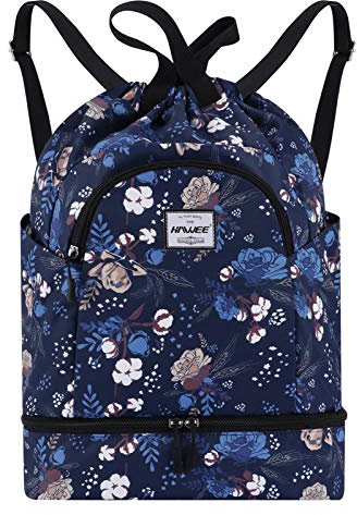 HAWEE Sportivo Zaino con Coulisse Grande Impermeabile Coulisse Borsa da Palestra Coulisse Sacca con Tasca Interna Unisex per Vita Quotidiana Scuola Sport All'aperto Tempo Yoga Libero Spiaggia Nuoto