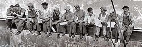 New York Tür-Poster Lunch ATOP A Skyscraper Plakat | Bild 158x53 cm