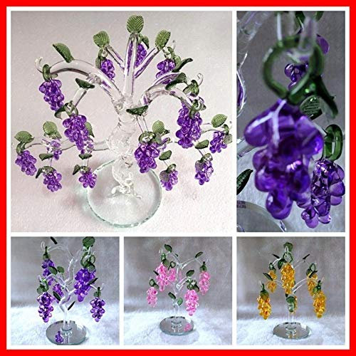 Kristall Apfelbaum mit 18 12 8 6 Äpfel Fengshui Handwerk Home Decor Figuren Souvenirs Dekor Ornamente-GELB_8 hängen