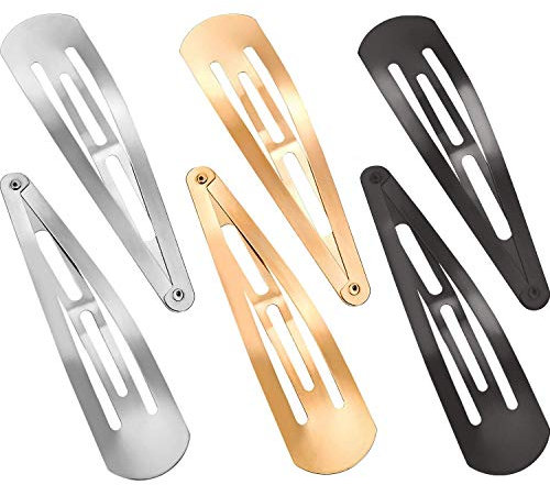 Pinzas de cabello,Pinzas para el cabello, 30 piezas de 3.1 pulgadas, pasadores grandes de metal a presión, pasadores antideslizantes, joyas para el cabello para niñas y mujeres