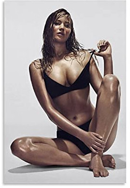 Poster und Leinwand-Kunstdruck, Motiv: Jennifer Lawrence Bikini Hot Sexy Girl, modernes Familienschlafzimmer, ästhetische Dekoration, 20 x 30 cm