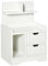 HOMCOM Bedside Table, Small Bedside Cabinet with 2 Drawers and Storage Shelves, Accent Table for Living Room, Bedroom, White